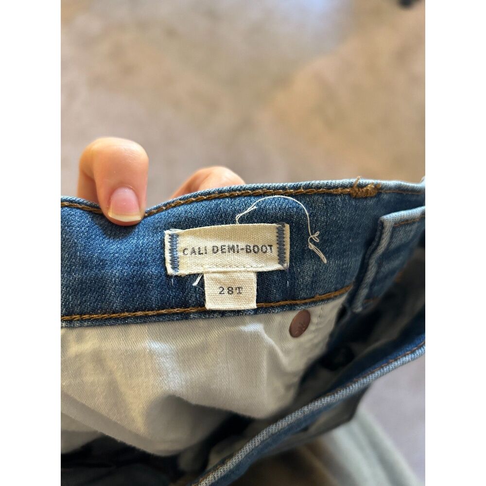 Madewell Cali Demi‎ Boot High-Rise Jeans in Dark Blue Wash Size 28T - Picture 8 of 9